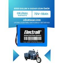 Electroll Uğursam Lion Batarya (Standart Kapasite) Lifepo4 72V 18AH Elektrikli Motosiklet Bataryası