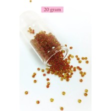 Royaleks Group Dökme Cam Kum Boncuk (8/0) 3 mm - 20 Gram - Şeffaf Açık Kahve - BNC148