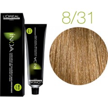 L'Oréal Professionnel İnoa 8.31 Açık Kumral Dore Küllü Saç Boyası