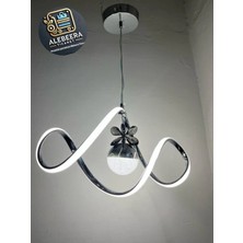 Kumsar Aydınlatma Işıkzen LED Avize ( Gümüş Kasa )
