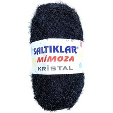 Royaleks Group 1 Adet Mimoza Kristal Işıltılı Şal Patik Yelek Ipi Siyah