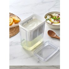 Bienca Yoğurt Süzme Kabı 2.2 L – Paslanmaz Çelik Filtreli Yoğurt Süzgeci, Şeffaf Hazneli, Kapaklı Pratik Yoğurt Filtresi