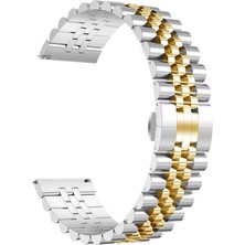 Forzacase Huawei Watch Gt Runner 2 ile Uyumlu Rolex Tasarım Metal Kordon Kayış - FC925