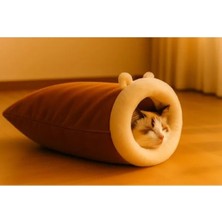 Esranın Dünyası Yumuşak Peluş Kedi Mağarası, 45X50 Cm, Yıkanabilir