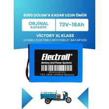 Electroll Victory Xl Klass Batarya (Standart Kapasite) Lifepo4 72V 18AH Elektrikli Motosiklet Bataryası