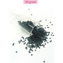 Royaleks Group Dökme Cam Kum Boncuk (11/0) 2 mm - 20 Gram -  Koyu Yeşil - BNC019