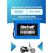 Electroll Stmax Star 3000 Batarya (Standart Kapasite) Lifepo4 72V 18AH Elektrikli Motosiklet Bataryası
