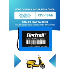 Electroll Stmax Marta 3000 Batarya (Standart Kapasite) Lifepo4 72V 18AH Elektrikli Motosiklet Bataryası