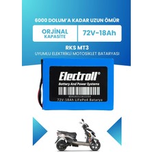 Electroll Rks Mt3 Batarya (Standart Kapasite) Lifepo4 72V 18AH Elektrikli Motosiklet Bataryası