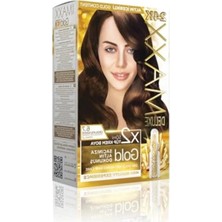 Esranın Dünyası Maxx Deluxe Gold Serisi 24K Altın Parçacıklı Serum ile 1 Kutu 2 x 50 ml ve Geliştiriciler Saç Boyası (Çikolata Kahve 6.7)