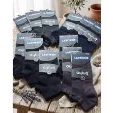Aytuğ; Lastiksiz Bambu Erkek Patik Çorabı; Yazlık; Dikişsiz; Asorti 12'li Kutu; 41-45 (Diyabetik)