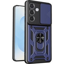 M.TK Moveteck Samsung Galaxy A57 Kılıf Kamera Korumalı Sürgülü Yüzüklü Armor Military Tank Kızaklı Kapak