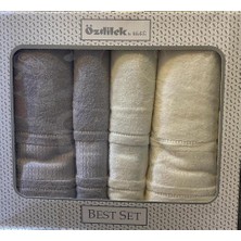 Özdilek Blossom Best Set Hamam Seti Gri - Krem 0535