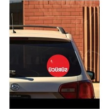 Esranın Dünyası Acemi Sürücü Yazılı Kırmızı Sticker, 15X15 cm