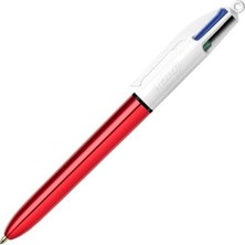 Bic 4 Colours Shine Kırmızı Gövde Tükenmez Kalem