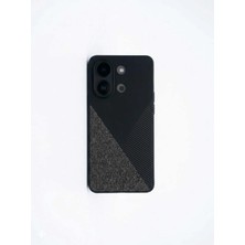 Camkapak Aksesuar Xm Redmi Note 13 (4g) Karbon Kılıf Modeli
