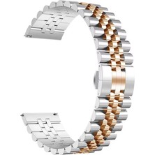 Forzacase Huawei Watch Gt Runner 2 ile Uyumlu Rolex Tasarım Metal Kordon Kayış - FC925