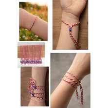 Stone Family Geleneksel Marteniçka Dilek Bilekliği - Kırmızı&beyaz Şans ve Sağlık Getiren Bileklik ( 10 Adet )