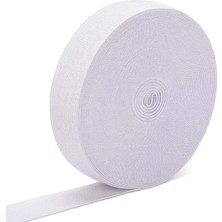 Esranın Dünyası 4 cm Genişlikte 25 Metre Beyaz Elastik Lastik Bant