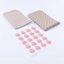 Esranın Dünyası 20 Adet Puantiye ve Zikzak Desenli Kese Kağıdı Seti