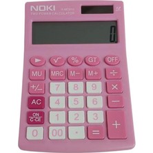Noki H-MC010 Pembe Hesap Makinesi - 12 Haneli Pilli ve Güneş Enerjili