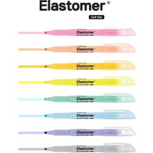 Lineplus Elastomer Fosforlu Kalem Pastel Renkler 8'li Paket