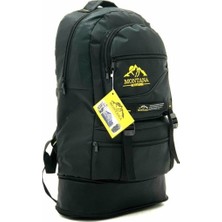 Montana Unisex Siyah Körüklü 65 lt Kapasiteli Dağcı Sırt Çantası