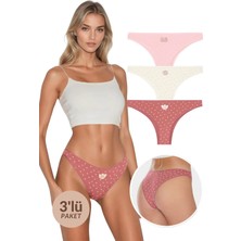 Alıç Berrak Kadın 3’lü Brazilian Külot Seti %95 Pamuk Esnek Rahat Iç Giyim