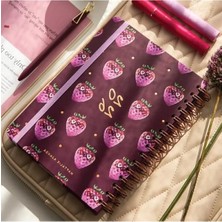 Esranın Dünyası 2026 A5 Spiralli Haftalık Ajanda - Motivasyon Sayfalı Çilek