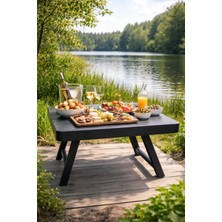 Kitchen Line Portatif Plastik Katlanabilir Sehpa Kamp Piknik Masası