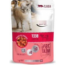 Esranın Dünyası Yetişkin Kedi Maması, Dana Etli 100 gr x 24 Adet