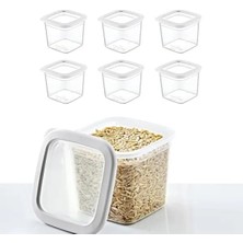 Esranın Dünyası Şeffaf 6'lı Kare Saklama Kabı Seti - 740 ml Kapasite