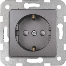 Esranın Dünyası Topraklı Priz, Granit Grisi Renk