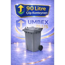 Umbex Plus Umbex Atık Plastik Çöp Konteyneri 90 Litre Plastik Konteyner - A Isıya Karşı Dayanıklı-