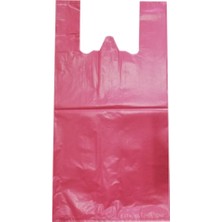 Merpak Ambalaj Kalın Kırmızı Poşet 30X60 cm Büyük Boy 1 kg Hışır Atlet Poşet Market Manav Poşeti Çöp Poşeti