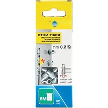 Esranın Dünyası 20 Adet M5 Blindnietmuttern Seti, Matkap Ucu Dahil