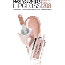 Maxivolumizer Lipgloss 208 - Sparkling Glaze - Kalıcı ve Nemlendirici Ruj - Dolgunlaştırıcı Etki