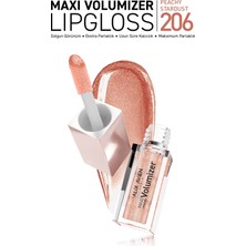 Maxivolumizer Lipgloss 206 - Peachy Stardust - Kalıcı ve Nemlendirici Ruj - Dolgunlaştırıcı Etki