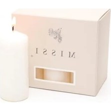 Esranın Dünyası Ekru Renk 6'lı Bar Mum Seti (3,5x8 Cm)