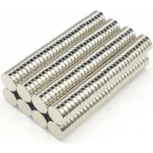 Esranın Dünyası Yuvarlak Güçlü Neodyum Mıknatıs, 100 Adet 8X2MM Set