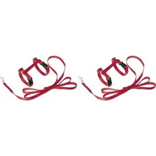 Esranın Dünyası 120 cm Uzunluğunda Kırmızı Evcil Hayvan Tasması - Iki Paket