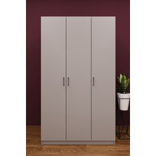 Asra Trend Lüks 3 Kapaklı Gardırop %100 MDF Askılı Çok Amaçlı Düzenleyici Elbise Dolabı G01