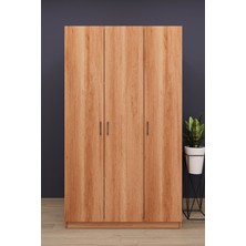 Asra Trend Lüks 3 Kapaklı Gardırop %100 MDF Askılı Çok Amaçlı Düzenleyici Elbise Dolabı G01