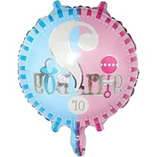 Esranın Dünyası Cinsiyet Partisi Için Renkli Folyo Balon 45 cm