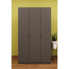 Asra Trend Lüks 3 Kapaklı Gardırop %100 MDF Askılı Çok Amaçlı Düzenleyici Elbise Dolabı G01