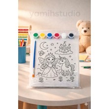 Yamih Studio Çocuklar Için Kanvas Tablo Boyama Seti - Masalsı Peri Temalı Aktivite Kiti