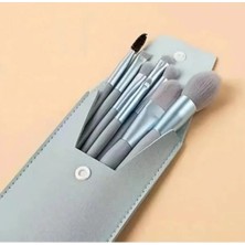 Esranın Dünyası 8'li Makyaj Fırça Seti, Profesyonel Kullanım Için Su Yeşili Çanta ile