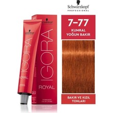 Schwarzkopf Igora Royal 7-77 Kumral Yoğun Bakır 60 ml