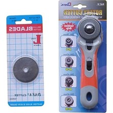 Esranın Dünyası Deri Kağıt Kumaş Rulet Kesici ve Yedek Bıçak Seti