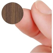 Esranın Dünyası Yapışkanlı Vida Tapası - Ceviz Renk (100 Adet)